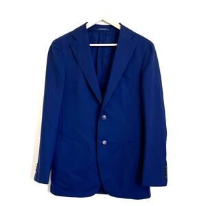SuitSupply Havana Patch Unlined Traveller Men Blazer Size 38R Wool 2 Button Slim